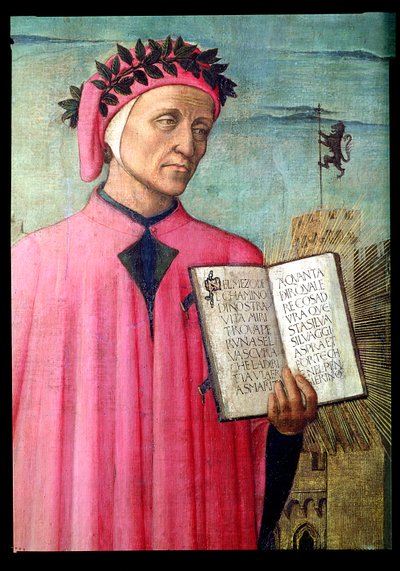 Dante Reading from the Divine Comedy (detail) by Domenico di Michelino